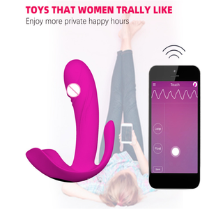 USB motorizzata da donna con vibrazione vaginale Panty Sex Toy vibratore a punto G con Dildo linguetta e telecomando App mutandine indossabili - Product Image 2