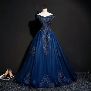 2023 Elegante Perlen 4 Farbe Hellblau Prinzessin Party kleid Schulter frei Plus Size Hochzeits kleid Party Stage Studio Foto kleid