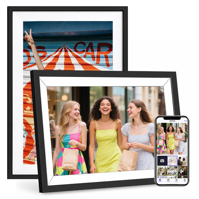 10.1 Inch Wi-Fi Cloud Digital Picture Frame Photos From Anywhere IPS Touch Screen Display Smart Photo Frame for Home