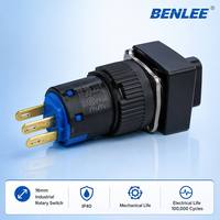 Interrupteur rotatif BENLEE 16 mm, 2/3 positions, IP65, 1NO1NC, 12 V, 24 V