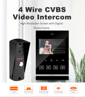 Interphone de sécurité intelligent Morning Tech pour maison connectée, moniteur HD CVBS 4 fils, vision nocturne, déverrouillage à distance pour villa et appartement