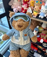 Jelly Cat Bartholomew Bear, Ours Snow Sult, Ours en peluche, Édition limitée Noël, Peluche super douce, Pingouin skieur, Confort mignon