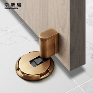 Fermaporta Meccanico Strutturale in Lega di Zinco Bronzo Giallo con Due Metodi di Installazione (Foratura e Incollaggio) per Porte in Legno - Product Image 3