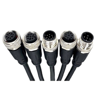 IP67 étanche M8/M12 6 broches mâle femelle prise avec 22AWG fil 1m 3m 5m câble pour équipement d'automatisation