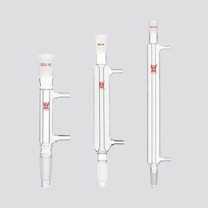 Condensador Liebig de Vidrio Borosilicato para Destilación Química con Conexión de Manguera, Unión Rectificada Estándar 24/40, Material de Vidrio para Laboratorio - Product Image 2