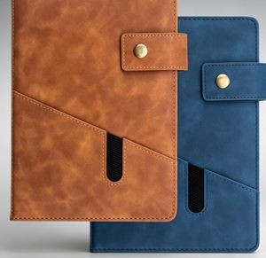 Cadeaux de bureau personnalisés Articles promotionnels Ensembles exécutifs Carnets en cuir PU gris A5 avec stylo Ensemble cadeau d'entreprise pour homme - Product Image 3