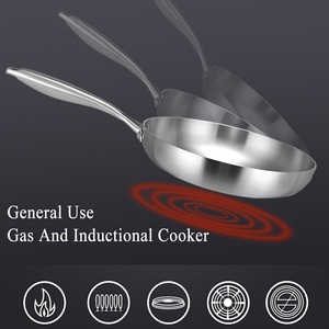 Tianxing Fabricant Grossiste Poêle Antiadhésive 8,6-11 Pouces Tri-Plis en Acier Inoxydable Compatible Induction - Product Image 2