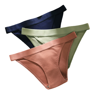 Mode évider femmes culottes rayé coton sous-vêtements Sexy Lingerie filles doux pour la peau slips confortable <span class=keywords><strong>sport</strong></span> caleçons - Product Image 1