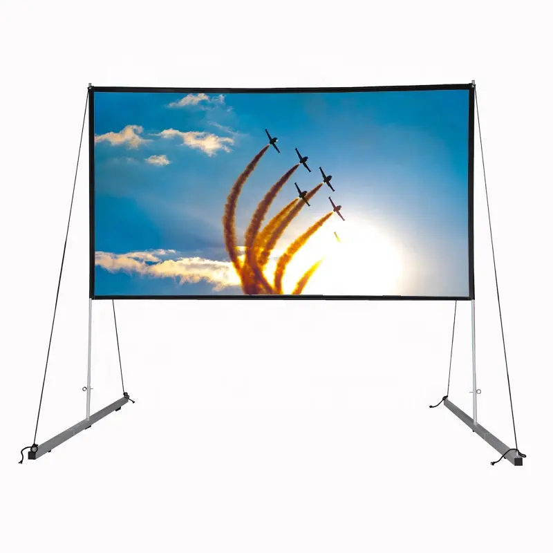 Projector stand projection screen brackets 16: 9 Indoor Foldable Easy Snap Projection Screen 100 inches