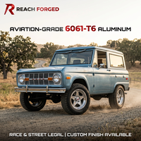 Jantes forgées sur mesure monobloc 6061-T6 à cinq branches polies miroir 17 pouces 5x139.7 pour Ford Classic Bronco DOT PCD