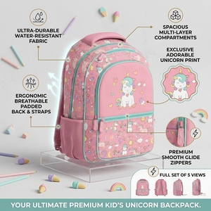 Nuovo <span class=keywords><strong>Zaino</strong></span> Impermeabile alla Moda per Bambini, <span class=keywords><strong>Asilo</strong></span> <span class=keywords><strong>Nido</strong></span>, Ragazzi e Ragazze, con Cartoni Animati, Piccola Borsa Scolastica 2-5 Anni, 21L - Product Image 2