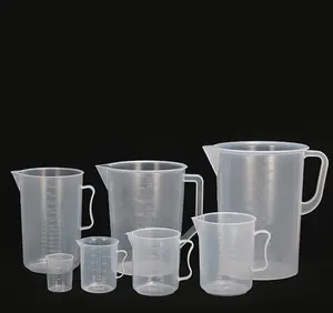उच्च गुणवत्ता वाले खाद्य-ग्रेड पीपी सामग्री प्रयोगशाला प्लास्टिक मापने वाले कप 30 मिली-2000 मिलीलीटर क्षमता बीकर - Product Image 1