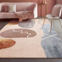 Tapis nordique de couleur unie, accessoire pour la chambre à coucher et le salon