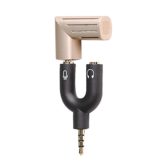 Wireless Mini Condenser Microphone Cardioid Pattern Lightweight Portable Metal Plastic Construction for Smartphones Recording