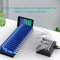Sipolar - Adaptador de Corriente Industrial de Alta Calidad A-213P Integrado de 100-240 V y 110 W, Hub USB 3.0 de Alta Velocidad de 5 Gbps con 20 Puertos
