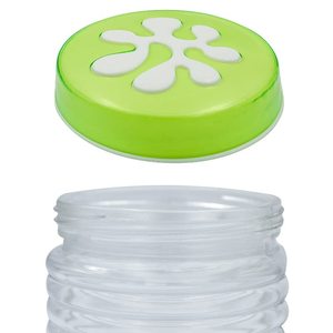 Ensemble de 3 pots en verre avec couvercles jaune rouge vert 12x11cm pour le sel, le café, le sucre, les bonbons, récipients de stockage - Product Image 3