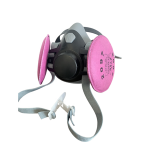 Máscara de Gas de Media Cara <span class=keywords><strong>con</strong></span> Certificación de Seguridad, Respirador de Silicona Ultracómodo <span class=keywords><strong>con</strong></span> Doble Filtro para Trabajo Industrial Durante Todo el Día - Product Image 2