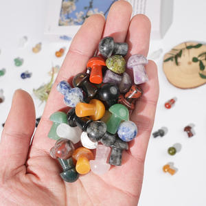 Sculture di Cristallo a Forma di Fungo in Pietra Naturale Curativa, Materiali Misti, Mini Sculture di Cristallo per Creazione di Gioielli, Vendita all'Ingrosso - Product Image 2