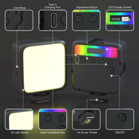 Lampe LED de poche portable pliable, étanche, antichoc, RGB 2500-9000K, pleine couleur, pour la beauté, le flash de caméra, la photographie à main