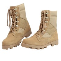 Bottes tactiques pour hommes, imperméables, dessus en daim, semelle en caoutchouc anti-perforation, toutes saisons, pour entraînement en extérieur