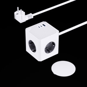 ปลั๊กพ่วงแม่เหล็ก 2026Cube พร้อมพอร์ต USB 1 ช่อง และพอร์ต C 2 ช่อง มาตรฐาน EU รองรับ PD20W สายต่อพ่วงสำหรับชาร์จเร็ว - Product Image 6