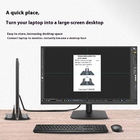 Vente en gros en alliage d'aluminium Support de bureau portable à base verticale Support d'ordinateur portable en métal pour tablette Pratique portable Vertical de bureau