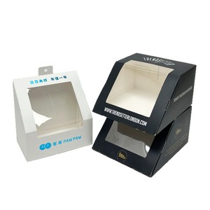 Caja de Empaque Ecológica para Gorras de Béisbol, Cuadrada, Negra, Simple, con Logotipo Personalizado Impreso - Product Image 1