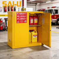 Armoire de sécurité ignifuge à porte automatique SAI-U SC2030Y de 30 gallons, homologuée FM, à fermeture automatique, pour le stockage de produits chimiques en laboratoire
