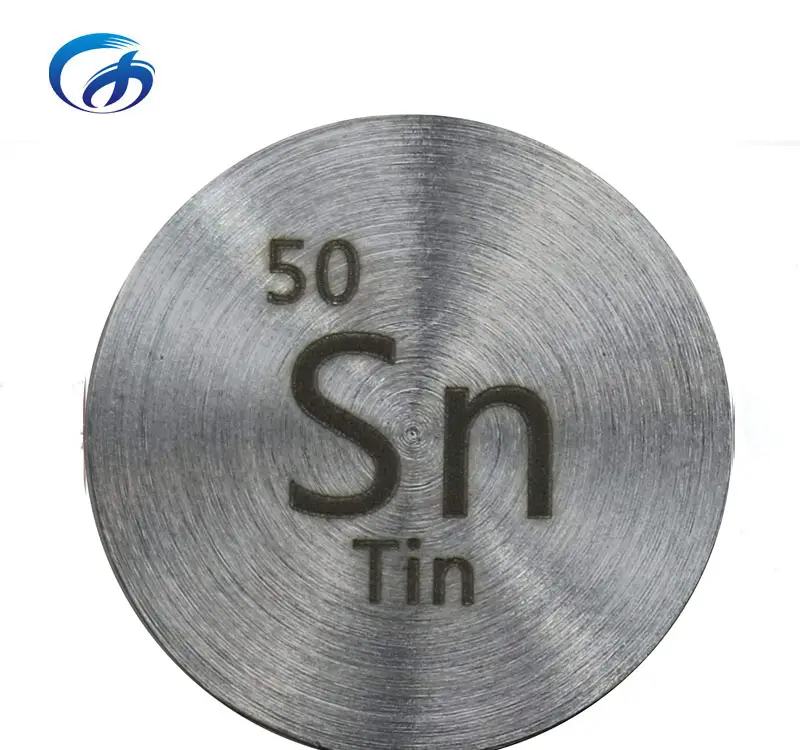99.99% शुद्ध टिन (एस. एन.) धातु डिस्क टिन Sputtering लक्ष्य एस. एन. छोटी प्लेट PVD कोटिंग