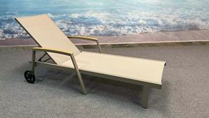 Swmimming Pool Chaise Bed Beach Water Lounger Recliner Beach <b>Chairs</b> Day Bed Aluminium Bed Outdoor Furniture with <b>Wheels</b> - Product Image 5