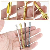 Cuillères portables en alliage de zinc, cuillères à thé, accessoires pour fumeurs, cuillères doseuses pour médicaments, mini pelle métallique, cuillère à épices avec trou de suspension