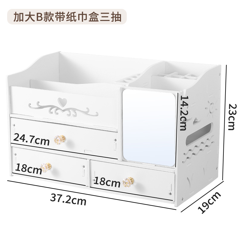Caja de pañuelos extra grande con tres unidades.