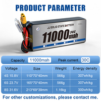 Batterie Lipo Haute Puissance pour Drone FPV 11000mAh 12000mAh 4S 6S 70C, Pack de Batteries pour Drone de Course Longue Portée, Haute Performance de Décharge