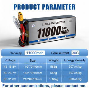 Pin Drone FPV 11000mah 12000Mah 4S 6S 70C Pin Lipo Công Suất Cao Dành Cho Máy Bay Đua Tầm Xa Hiệu Suất Xả Cao - Product Image 3