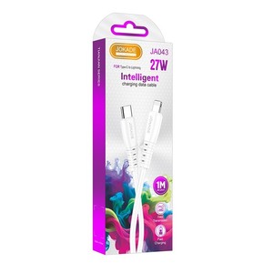 Jokade <b>Usb</b> <b>Type</b> <b>C</b> <b>Cable</b> 1m White Pd27w 5a <b>Charging</b> Sync - Product Image 3