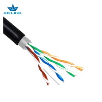 Cable UTP para Exteriores Cat5e de 350MHz, 24AWG, 4 Pares, Cobre Desnudo, 305m, con Cubierta de PE+PVC (-40C~+70C)
