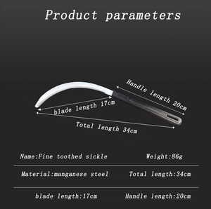 Falce Manuale con Manico in Plastica Resistente per Diserbo, Raccolta e Potatura - Product Image 1