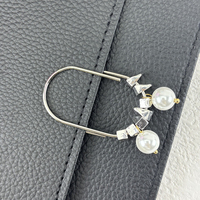 Clips de Papel Metálicos Personalizados con Perlas Decorativas, Marcapáginas, Clip de Papel Personalizado para Marcar Libros, Regalo de Papelería
