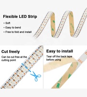 DC5V WS2812B 144LEDs/m 7MM 10MM 12MM Flexible PCB Adressable RGB LED Bande 5V RGBIC WS2812 LED Bande Lumineuse WS2812