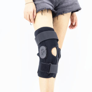 एडजस्टेबल हिरन ब्रेस 0 °-90 ° लॉकिंग-खेल चोट राहत के लिए एल्यूमीनियम के ठहराव के साथ नियोप्रोन समर्थन - Product Image 2