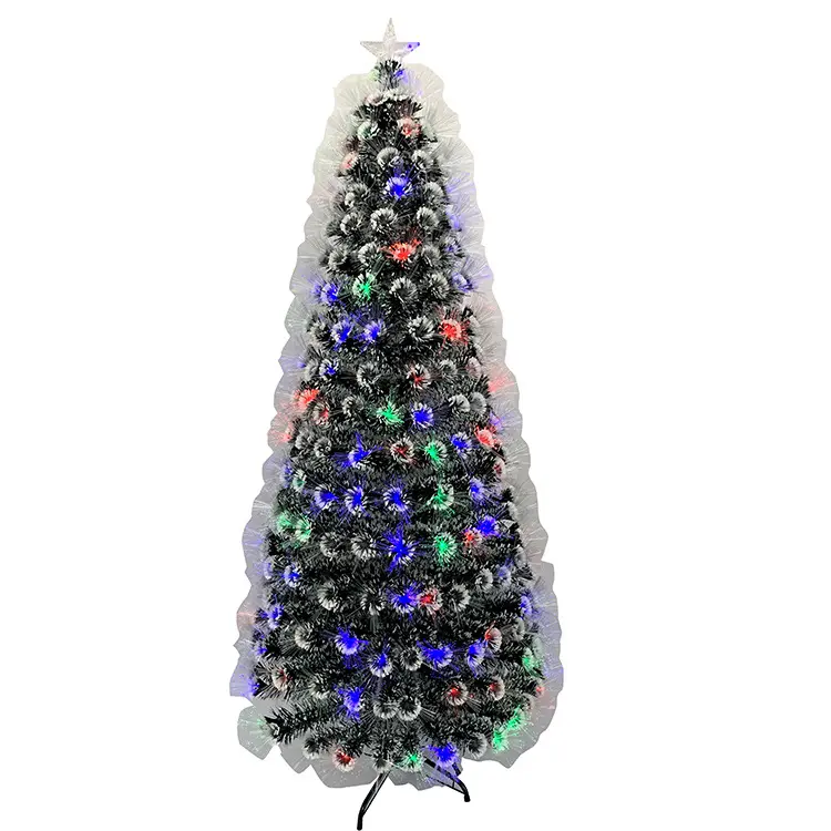 2021 New Year Decoration Fiber Optic Pre-lit Christmas Tree 6ft Fiber Optic Christmas Tree Pre-lit Artificial Christmas Trees