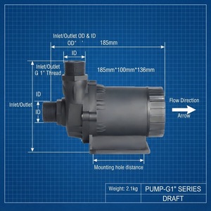 Pompe de surpression solaire sans balais 12V 24V 8000L/H 10M pour l'irrigation agricole et marine ODM OEM - Product Image 2