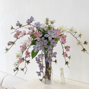 Fleurs artificielles en soie de jasmin pleureur, décorations murales réalistes pour mariages et décoration intérieure - Product Image 4