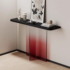 Modern Luxury Retro Solid Wood <b>Console</b> Table with Ice Crack Gradient Design for Home Entry Furniture - Product Image 4