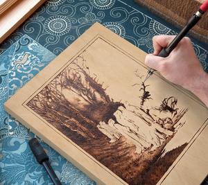 Chưa hoàn thành vuông gỗ thủ công mỹ nghệ pened bảng hộp bằng gỗ tường trang trí khung cho vải in Trống Gỗ Đăng - Product Image 6