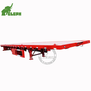 20ft 40ft 40-60ton transporte de contenedores de 2 ejes de 3 ejes semi remolque de plataforma para África Filipinas - Product Image 2