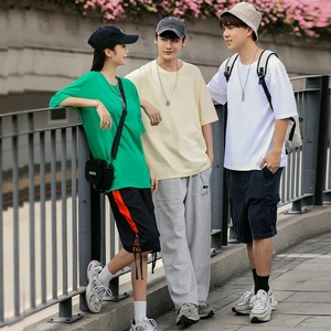 เสื้อยืดคอกลมแขนสั้นทรงโอเวอร์ไซส์ น้ำหนัก 240 กรัม ผ้าหนา 16S แบบยูนิเซ็กซ์ สไตล์ลำลองแนวสตรีท - Product Image 2
