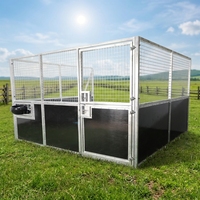 Kits de boxes pour chevaux préfabriqués en direct d'usine, structure en acier haute résistance, façades d'écurie abordables avec porte hollandaise pour la ferme