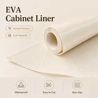 Tapis de protection pour tiroirs et étagères en EVA blanc crème solide, antidérapant, imperméable, facile à découper, pour rangement de cuisine
