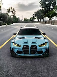 Для BMW G82 M4 комплект кузова из углеродного волокна, G82 M4 GTR-стиль передние и задние бамперы боковые юбки спойлер широкий обвес - Product Image 5